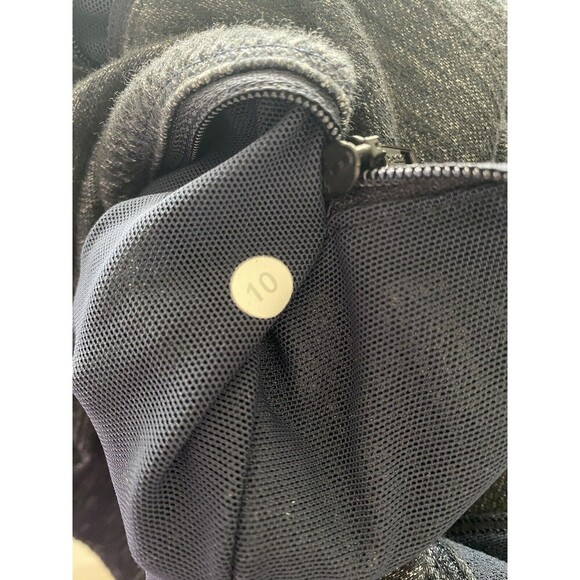Lululemon Forme Slub Denim Limitless Blue Black Luon Zip Sweatshirt Jacket Sz 10 - Picture 8 of 8